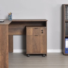 Arquivador de Escritório "Archivio" - Nogueira - 41x61x45cm - Design M