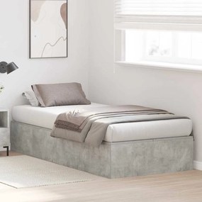 Cama de Armazenamento Cinza Concreto 90 x 190 cm