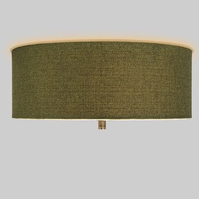 Candeeiro de teto rústico verde 30 cm - Drum Jute Country / Rústico,Moderno
