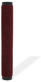 Tapete controlo de pó retangular tufado 40x60 cm vermelho