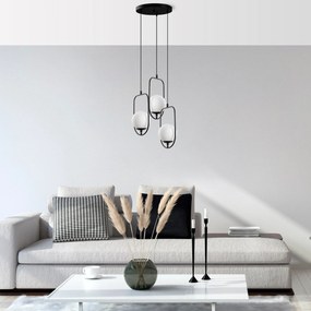 Candeeiro de Teto Skew – Preto – 55 cm x 185 cm