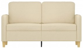 Sofá de 2 lugares tecido 120 cm cor creme