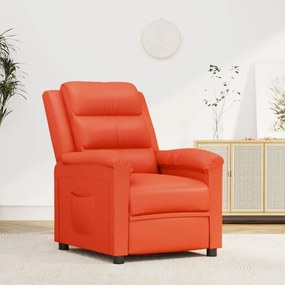 vidaXL Poltrona reclinável couro artificial vermelho