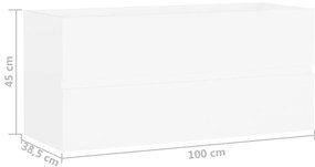 Armário de lavatório derivados de madeira branco