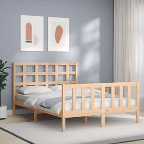 Cama sem colchão 140x190 cm madeira de pinho maciça