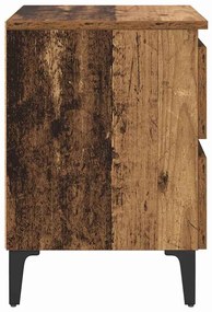 Armários de Cama 2 pcs Madeira Antiga 40x35x50 cm Madeira Engenharia