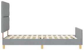 Cama vidaXL Cinzento-claro 100x200 cm Tecido