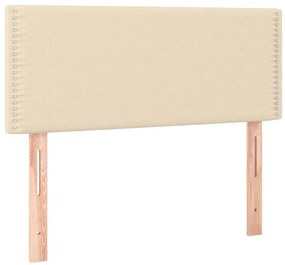 Cama com molas/colchão 100x200 cm tecido cor creme