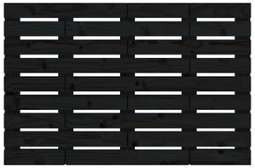 Cabeceira de parede 81x3x63 cm madeira de pinho maciça preto