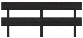 Cabeceira de cama 204x3x81 cm pinho maciço preto
