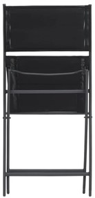 Cadeiras de exterior dobráveis 2 pcs aço e textilene