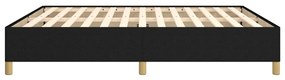 Estrutura de cama sem colchão 160x200 cm tecido preto