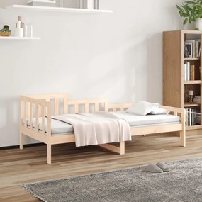 vidaXL Sofá-cama sem colchão 90x200 cm madeira de pinho maciça