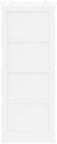Porta Deslizante vidaXL com Conjunto de Ferragens Brancas 83x211 cm Ma