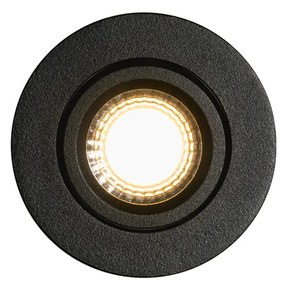 Conjunto de 6 focos embutidos pretos inclináveis 6,5cm incluindo LED IP54 Ultra Slim - Pupil Moderno