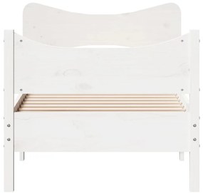 Cama sem colchão 90x190 cm madeira de pinho maciça branco