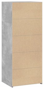 Armário alto 50x41x124 cm derivados de madeira cinza cimento