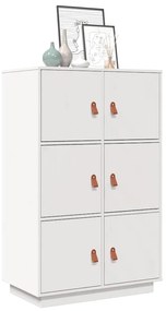 Aparador alto 67x40x108,5 cm pinho maciço branco