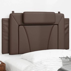 vidaXL Almofadão de cabeceira 100 cm couro artificial castanho