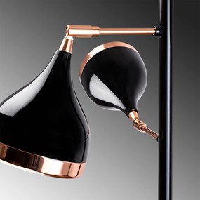 Candeeiro de Pé Yildo – Preto e Cobre – 163 cm
