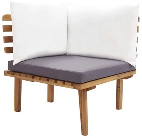 Conjunto lounge de jardim 5 pcs madeira de acácia maciça