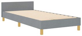Cama vidaXL Cinza Claro 90x190 cm Tecido