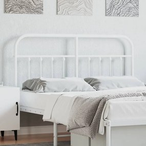 vidaXL Cabeceira de cama 150 cm metal branco