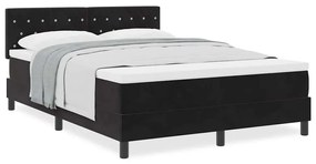 Cama Box com Colchão vidaXL Preta 160x200 cm Veludo