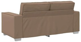 Sofá Loveseat vidaXL Cappuccino 140 cm em Couro Sintético