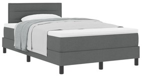 Cama Box com Colchão Cinza Escuro 120x190 cm Tecido