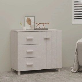 vidaXL Aparador HAMAR 90x40x80 cm pinho maciço branco