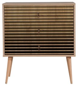 Cômoda Trio – Carvalho Sonoma – 80x90x40 cm