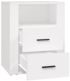 Mesa de cabeceira 50x36x60 cm derivados de madeira branco