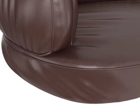 Cama p/ cães espuma ergonómico 60x42cm couro artific. castanho