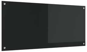 vidaXL Proteção de Cozinha Preto 110 x 50 cm vidro temperado