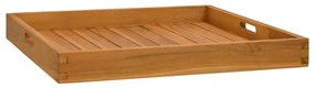 Bandeja de servir 60 x 60 cm madeira de teca maciça