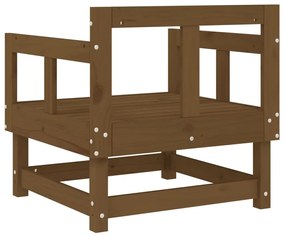 Cadeiras de jardim 2 pcs madeira de pinho maciça castanho-mel