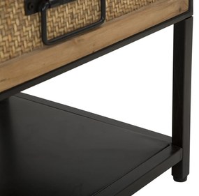 MÓVEL DE TV HANOI 95X38X38 CM CASTANHO E PRETO