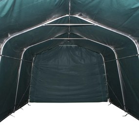 Tenda para gado removível PVC 550 g/m² 3,3x6,4 m verde-escuro