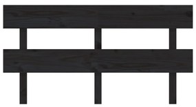 Cabeceira de cama 164x3x81 cm pinho maciço preto