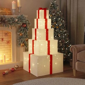 Decoração de Natal caixa de presente 250 LED branco quente