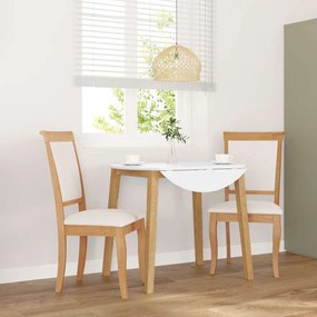 vidaXL Cadeiras de jantar com almofadões 2 pcs madeira maciça natural