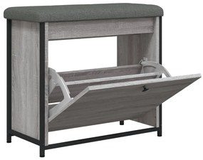 Banco sapateira c/ gaveta articulada 62x32x56cm cinzento sonoma