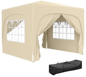 Tenda Dobrável Tenda 3x3 m com Painéis Laterais UPF50+ Tenda de Jardim