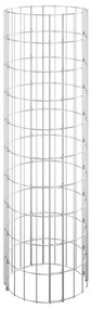 Canteiro elevado/cesto gabião circular 3pcs Ø30x100cm aço galv.