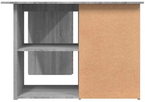 Secretária canto 145x100x76cm derivados madeira cinzento sonoma