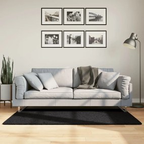 vidaXL Tapete de pelo curto OVIEDO 80x150 cm preto