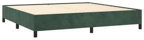 Estrutura de cama sem colchão 200x200 cm veludo verde-escuro