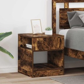 vidaXL Mesa de apoio 2 pcs Carvalho Defumado 40,5 x 40 x 45 cm