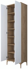 Hall Stand EA116 – Walnut White – 60x198,6x37,5 cm